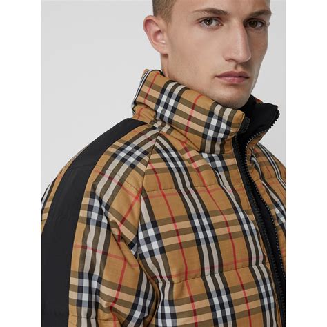 burberry reversible vintage check puffer jacket|burberry reversible puffer jacket.